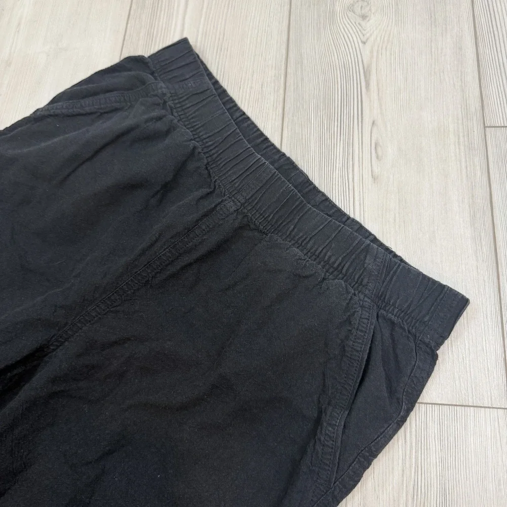 Duluth Trading Size 12 Overeasy Lightweight Hemp Capris Pants Black 60975‎